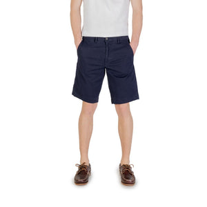 Borghese Blue Cotton Bermuda Shorts