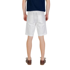 Borghese White Cotton Bermuda Shorts