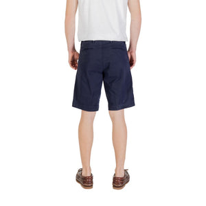 Borghese Blue Cotton Bermuda Shorts