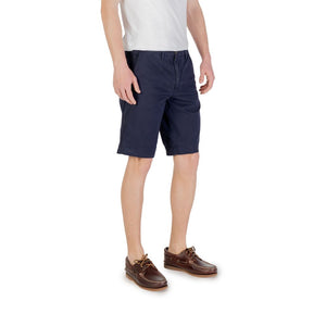 Borghese Blue Cotton Bermuda Shorts