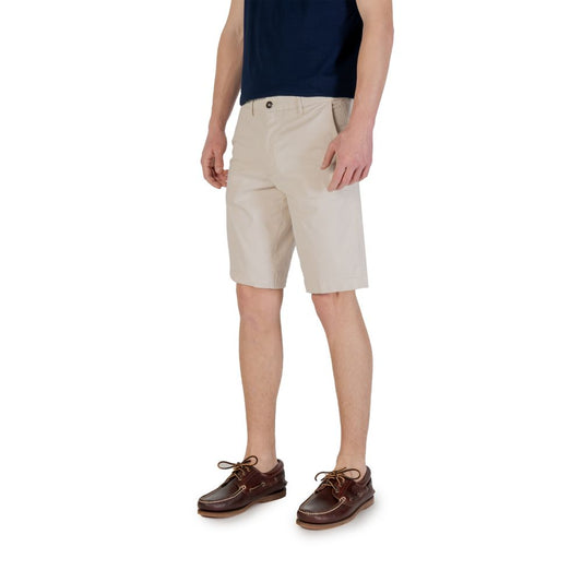 Borghese Bicolor Cotton Bermuda Shorts