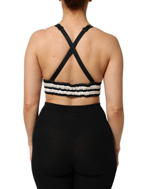 Dolce & Gabbana Red Satin Floral Embroidered Bralette Crop Top