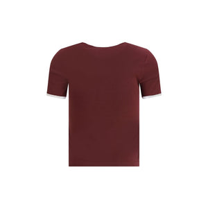 Courrèges Bordeaux Cotton T-Shirt