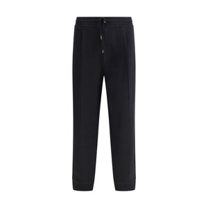 Brunello Cucinelli Black Cotton Joggers (Workout Pants)