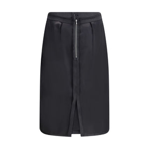 Margiela Black Polyester Midi Skirt