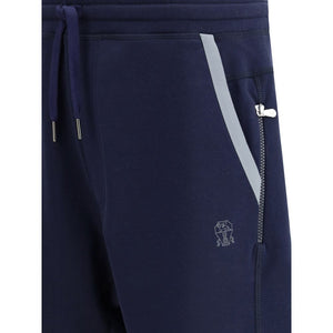 Brunello Cucinelli Blue Cotton Joggers (Workout Pants)