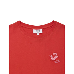 Maison Kitsuné Red Cotton T-Shirt