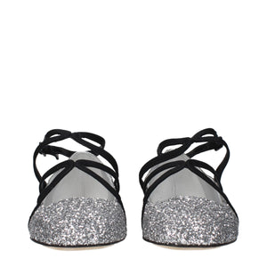 Jimmy Choo Gray Plastic Ballet Flats