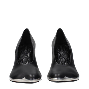 Burberry Black Leather High Heel Pumps