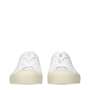 Veja White Fabric Low Top Sneakers