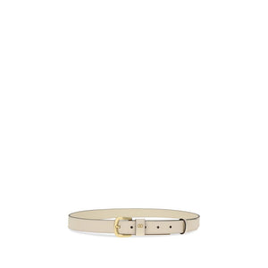 Valentino Garavani White Leather Regular Belt