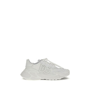Dolce & Gabbana White Polyamide Athletic Sneakers