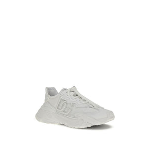 Dolce & Gabbana White Polyamide Athletic Sneakers