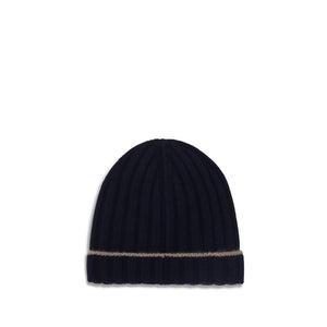 Brunello Cucinelli Blue Cashmere Beanie