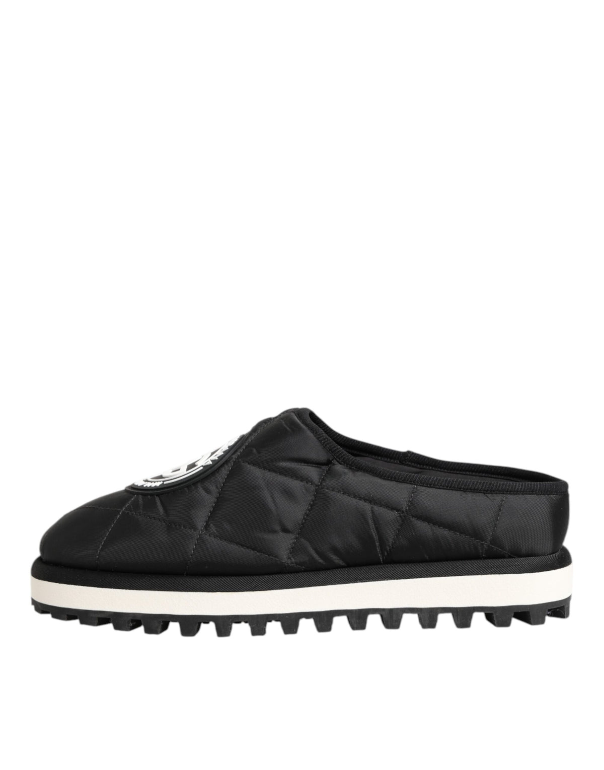 Dolce & Gabbana Black Nylon Low Top Slip On Sneaker Shoes