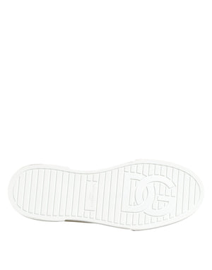 Dolce & Gabbana Multicolor Cotton Logo Low Top Sneakers Shoes