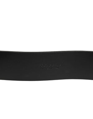 Dolce & Gabbana Brown Classic Gold Metal Logo Buckle Men  Belt