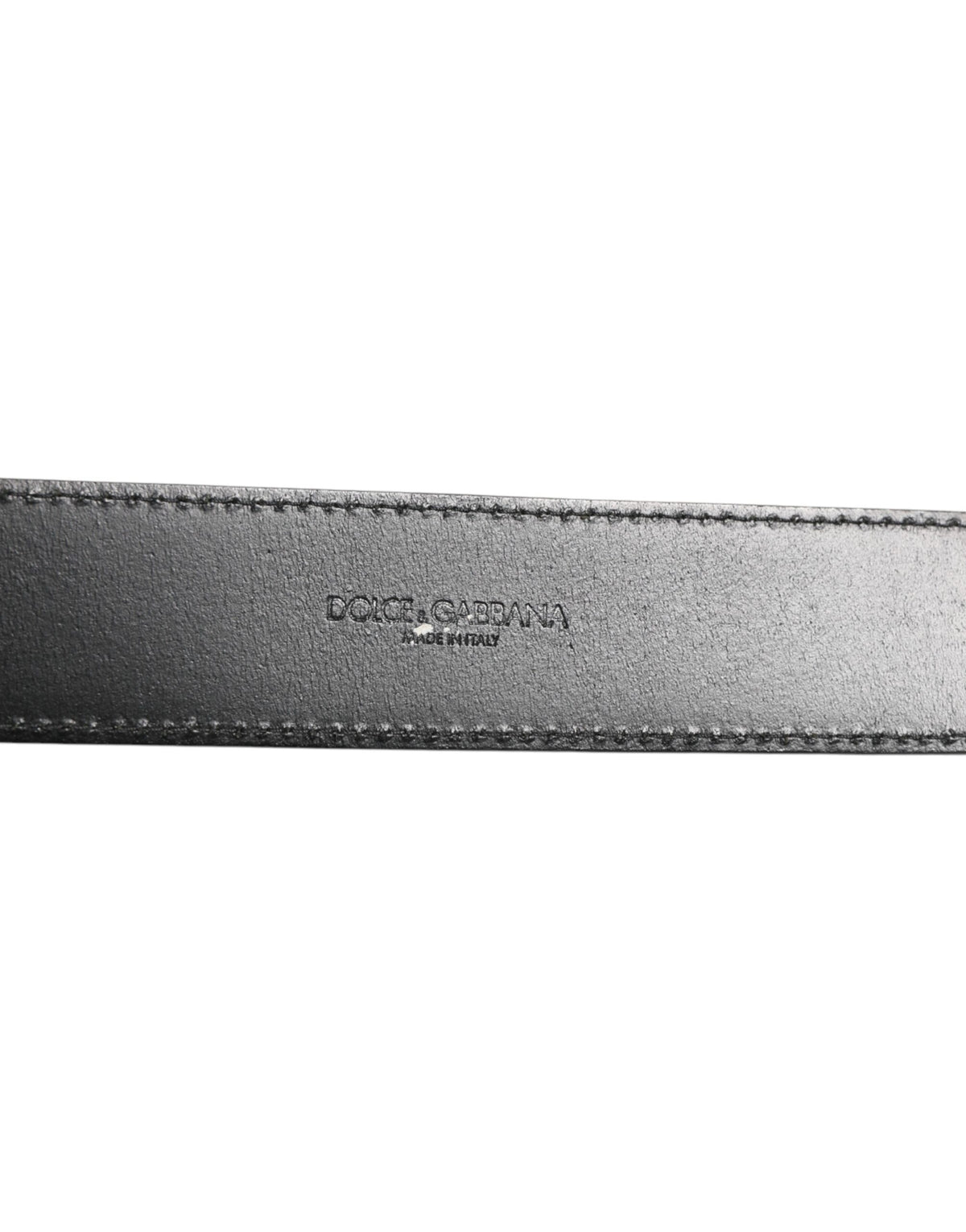Dolce & Gabbana Black Leather Classic Metal Logo Buckle Belt