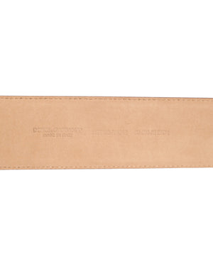 Dolce & Gabbana Burgundy Leather Gold Metal Buckle Women Belt