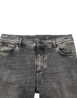 Dolce & Gabbana Gray Cotton Stretch Slim Fit Men Denim Jeans
