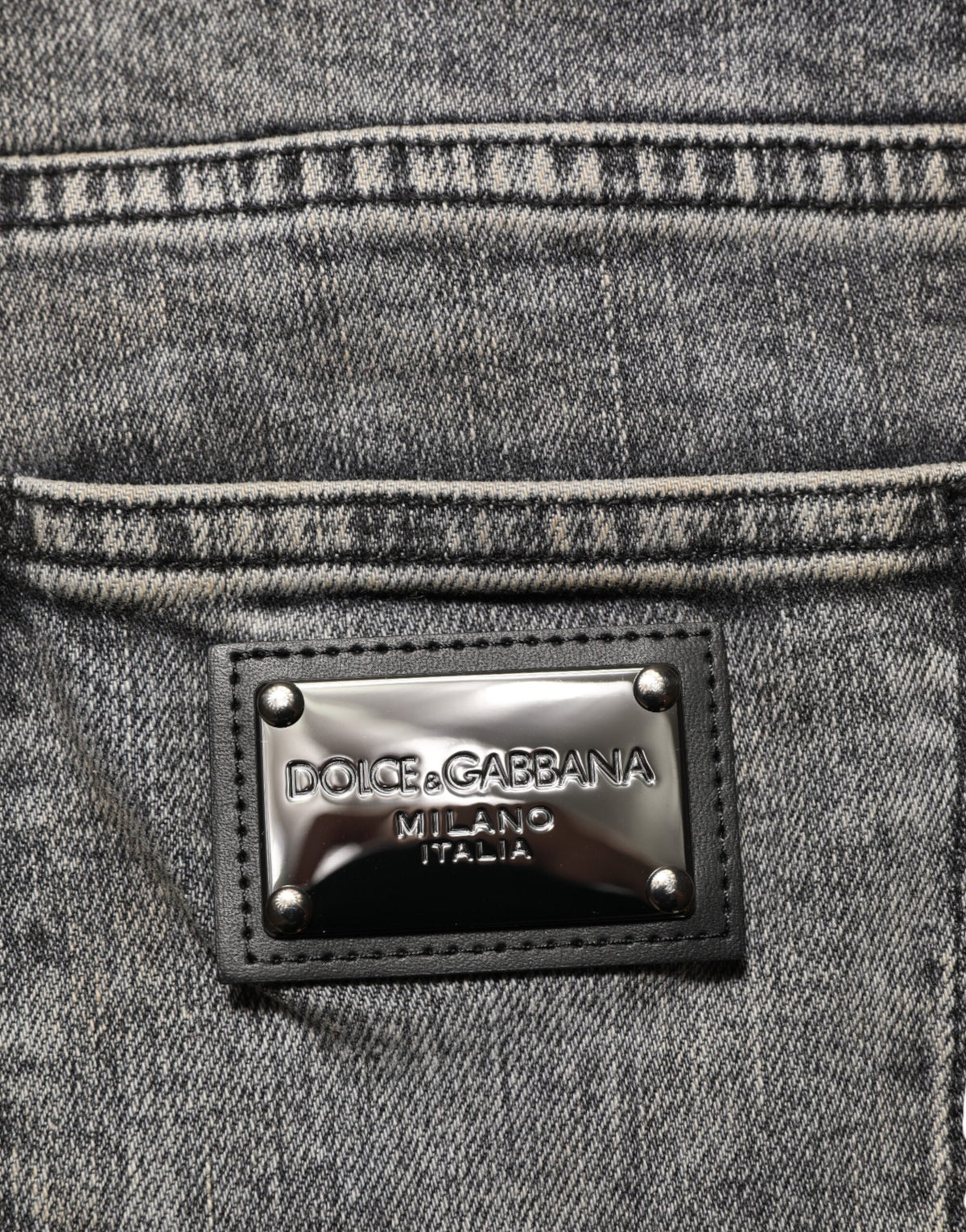 Dolce & Gabbana Gray Cotton Stretch Slim Fit Men Denim Jeans