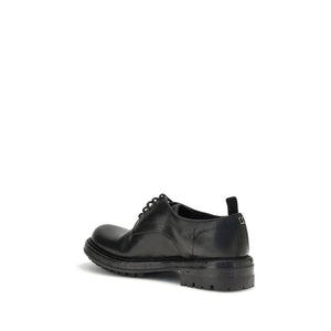 Dolce & Gabbana Black Calf Leather Bos Taurus Oxfords And Derbies