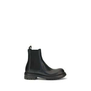 Dolce & Gabbana Black Calf Leather Bos Taurus Chelsea Boots