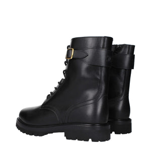 Celine Black Leather Ankle Boots