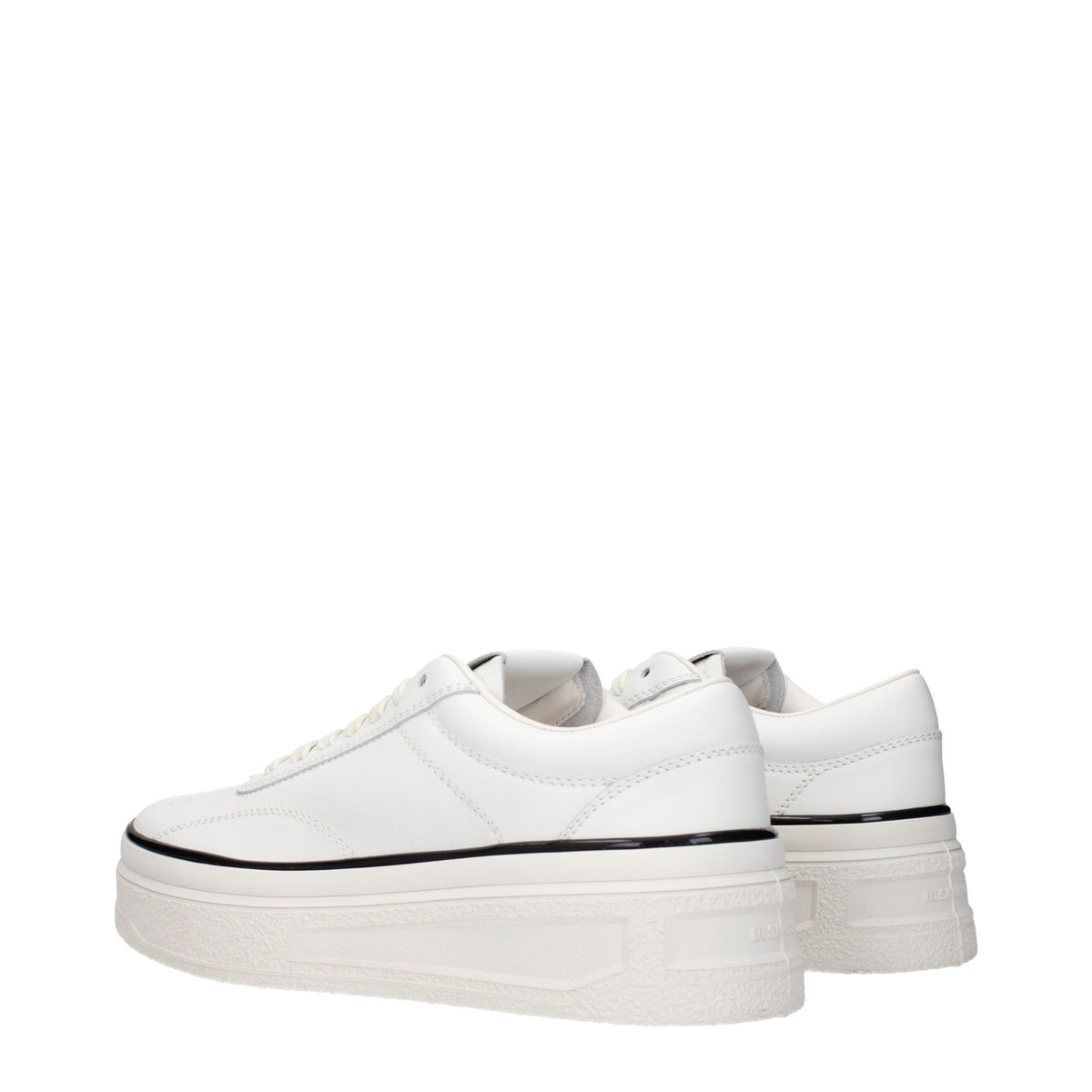 Jil Sander White Leather Platform Sneakers