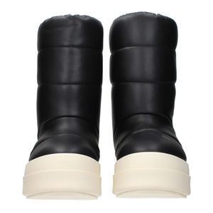Rick Owens Black Leather Ankle Boots