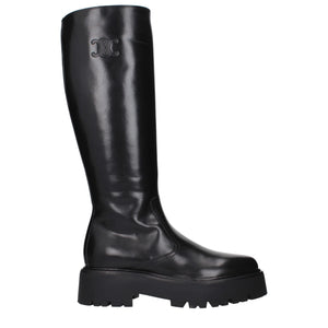 Celine Black Leather Ankle Boots