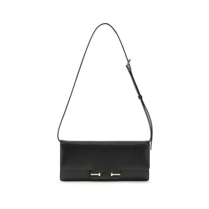Tom Ford Black Leather Shoulder Bag