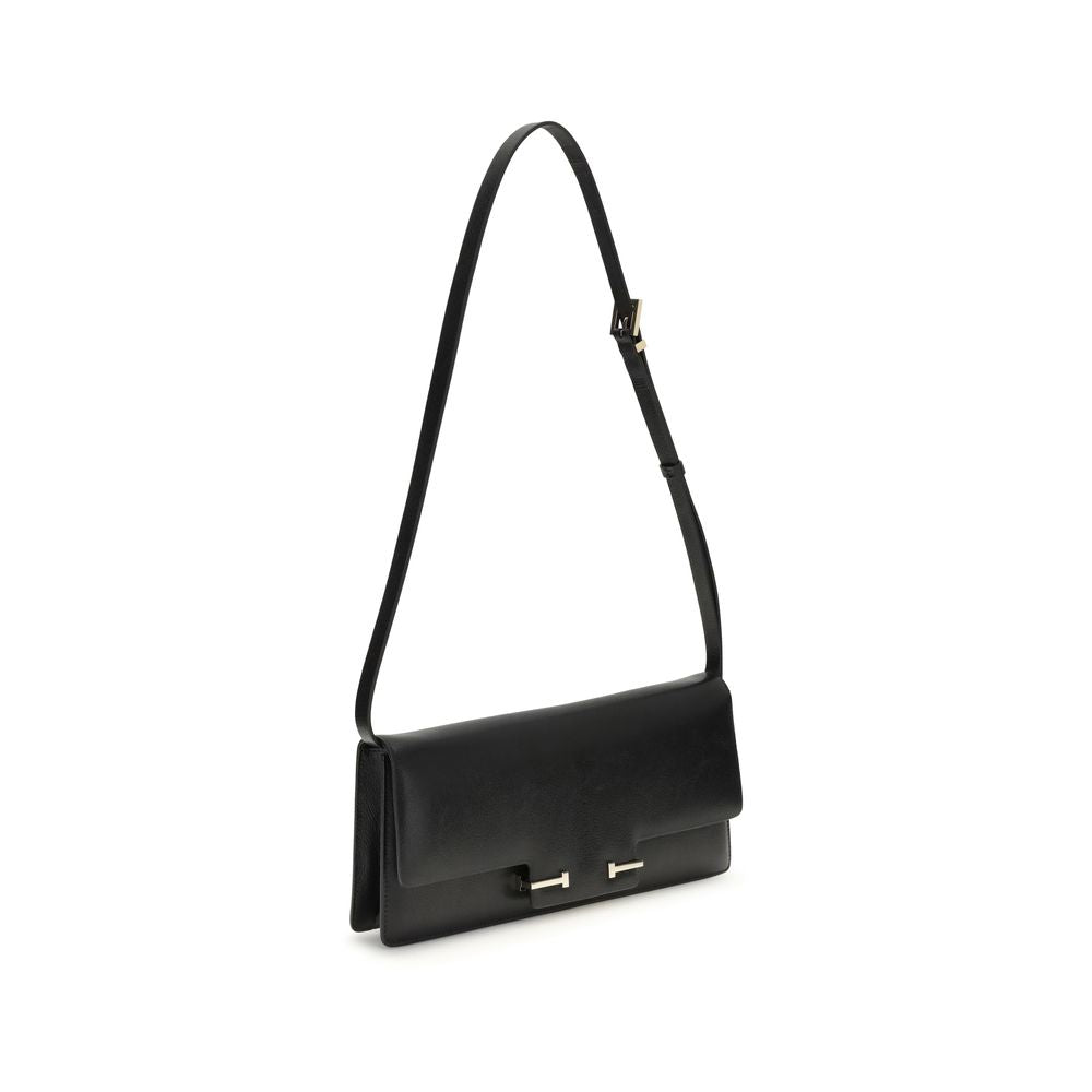 Tom Ford Black Leather Shoulder Bag