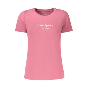 Pepe Jeans Rosa Cotton Women T-Shirt