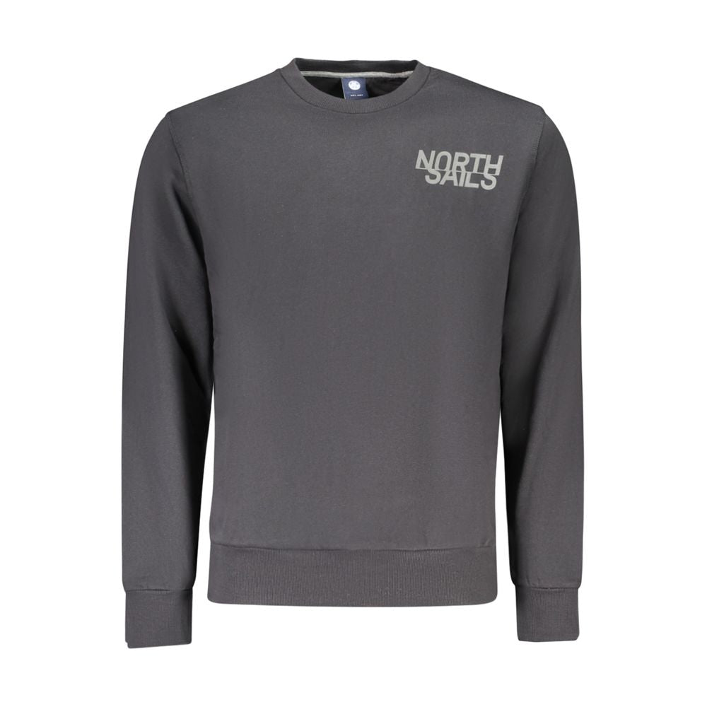 North Sails Black Cotton Men Sweatshirt
