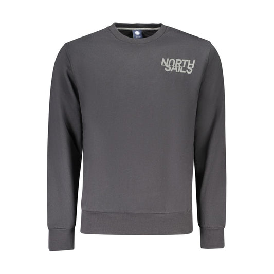North Sails Black Cotton Men Sweatshirt