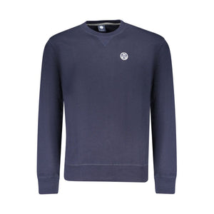 North Sails Blue Cotton Men Sweatshirt