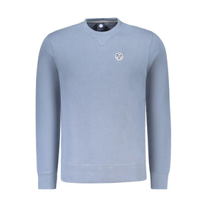North Sails Blue Cotton Men Sweatshirt