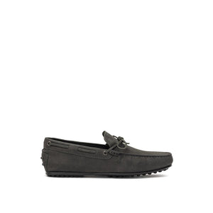 Tod's Gray Nubuc Leather Moccassin