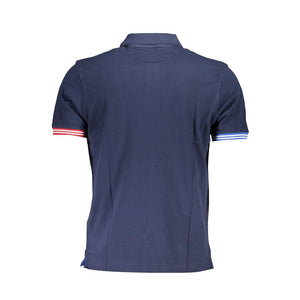 La Martina Blue Cotton Men Polo Shirt