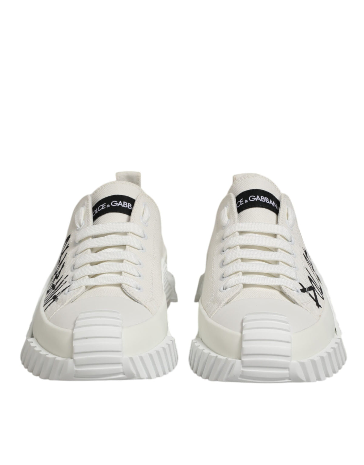 Dolce & Gabbana White Cotton NS1 Low Top Sneaker Shoes