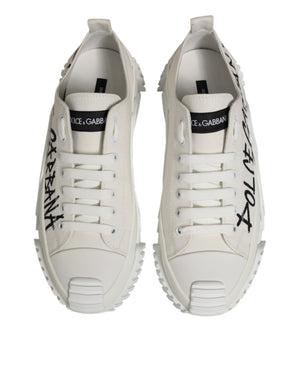 Dolce & Gabbana White Cotton NS1 Low Top Sneaker Shoes