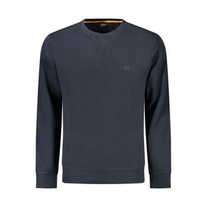Hugo Boss Blue Cotton Men Sweatshirt