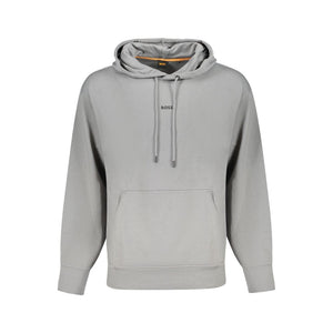 Hugo Boss Gray Cotton Men Sweater
