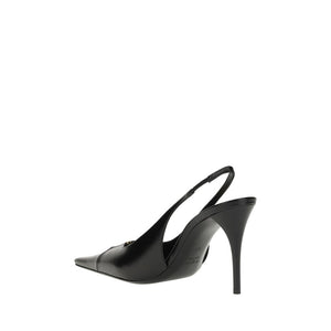 Saint Laurent Black Calf Leather Bos Taurus High Heel Pumps