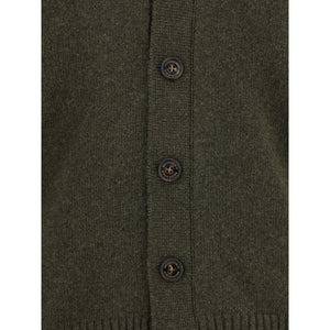 Brooksfield Green Fleece Wool Cardigan
