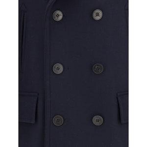 Burberry Blue Wool Coat