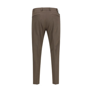 PT Torino Brown Fleece Wool Casual Pants
