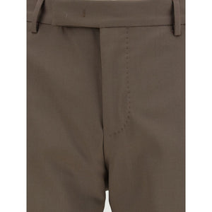 PT Torino Brown Fleece Wool Casual Pants