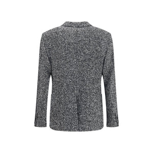 Dolce & Gabbana Gray Fleece Wool Coat